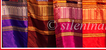 Brilliant Colored Laos Silk