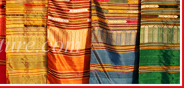 Brilliant Colored Laos Silk