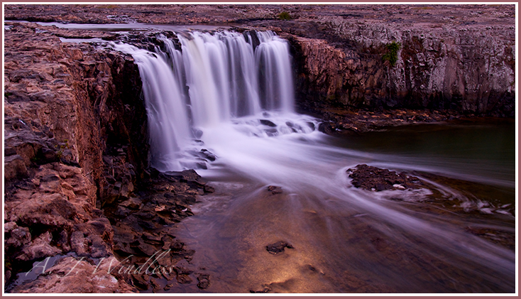 A North Island Waterfalls slide over the ridge in just the right kind of light.