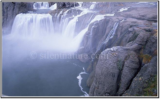 Beautiful waterfall demonstrates how silent nature is.